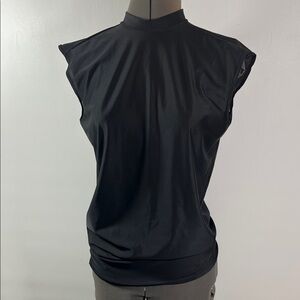 STARTER Black Mock Neck Sleeveless Tank Top Women Size XL